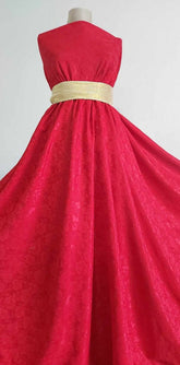 Dantela Captusita Rosu Model Floral DAN1075